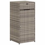 vidaXL Armoire de rangement de jardin gris 55x55x111 cm résine tressée