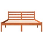 vidaXL Cadre de lit sans matelas cire marron 120x190cm bois pin massif