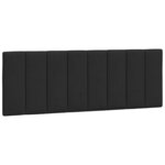 vidaXL Coussin de tête de lit noir 140 cm velours