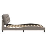 vidaXL Cadre de lit avec lumières LED taupe 180x200 cm tissu