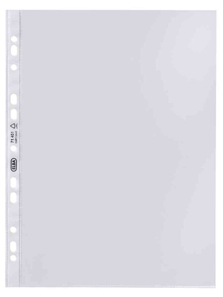 Pack 100 pochettes perforées Economy PP A4 Cristal ELBA