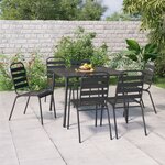 vidaXL Ensemble à manger de jardin 7 Pièces anthracite acier