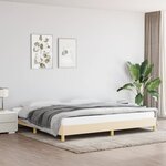 vidaXL Cadre de lit Crème 200 x 200 cm Tissu