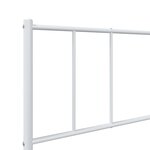 vidaXL Cadre de lit métal avec tête de lit blanc 100x190 cm