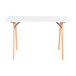 Bureau blanc et bois 120 x 60 x 75 cm