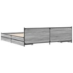 vidaXL Cadre de lit et tiroirs sonoma gris 200x200cm bois d'ingénierie