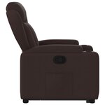 vidaXL Fauteuil inclinable marron foncé tissu
