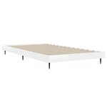 vidaXL Cadre de lit blanc brillant 90x200 cm bois d'ingénierie