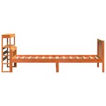vidaXL Cadre de lit avec tête de lit cire marron 90x190 cm bois de pin