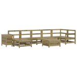 vidaXL Salon de jardin 9 Pièces bois de pin imprégné