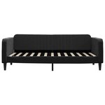 vidaXL Lit de jour avec gigogne et tiroirs noir 90x200 cm velours