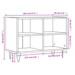 vidaXL Meuble TV chêne sonoma 69 5 x 30 x 50 cm bois d'ingénierie