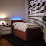 vidaXL Sommier à lattes de lit avec matelas Rose 100x200 cm Velours