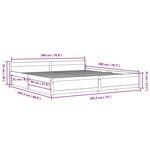 vidaXL Cadre de lit avec tiroirs Blanc 180x200 cm Super King