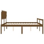 vidaXL Lit pour personne âgée et tête de lit 200x200 cm bois massif