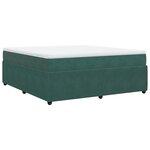 vidaXL Sommier à lattes de lit et matelas Vert foncé 180x200cm Velours