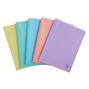 Protège-documents En Polypropylène Semi Rigide Chromaline Pastel 40 Vues - A4 - Couleurs Assorties - X 20 - Exacompta