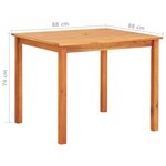 vidaXL Ensemble à manger de jardin 5 Pièces avec coussins Acacia solide