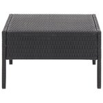 vidaXL Salon de jardin 5 Pièces avec coussins résine tressée noir