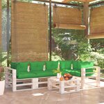 vidaXL Salon de jardin palette avec coussins 6 Pièces bois de pin