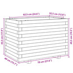 vidaXL Jardinière 70x40x49 5 cm bois de pin massif
