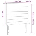 vidaXL Tête de lit à LED Rose 103x16x118/128 cm Velours