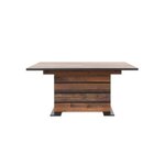 Table a manger extensible - Boisé Old Style et noir - MANHATTAN - L 160-200 x P 90 x H 75 cm