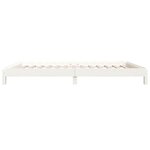 vidaXL Lit empilable sans matelas blanc 90x190 cm bois de pin massif