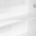 vidaXL Armoire à miroir de salle de bain 60x15x75cm MDF Blanc brillant