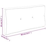 vidaXL Coussin de palette vert 80x40x12 cm tissu