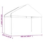vidaXL Belvédère avec toit blanc 8 92x4 08x3 22 m polyéthylène
