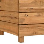 vidaXL Lit surélevé 100x40x38 cm bois de teck recyclé et acier