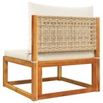 vidaXL Salon de jardin avec coussins 10 Pièces bois d'acacia solide