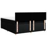 vidaXL Sommier à lattes de lit avec matelas Noir 180x200 cm Tissu