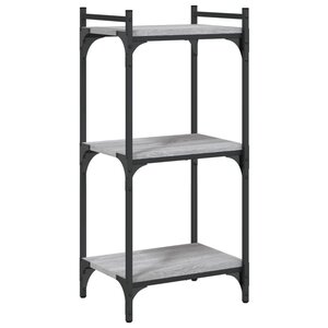 vidaXL Bibliothèque 3 niveaux sonoma gris 40x30x86cm bois d'ingénierie