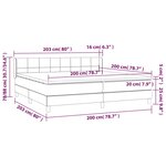 vidaXL Sommier à lattes de lit et matelas Noir 200x200 cm Velours