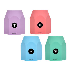 Pot a crayons antartik hexagonal silicone soft touch 95x75x80 mm coloris pastels   assortis
