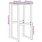 vidaXL Tabourets de bar lot de 4 noir acier enduit de poudre