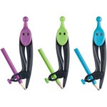 Compas Scolaire Graphic 360 degrés 100mm cercle 396 mm pour crayon couleur aléatoire MAPED