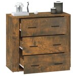 vidaXL Buffet Chêne fumé 80x33x70 cm Bois d'ingénierie