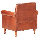 vidaXL Chaise cabriolet marron cuir véritable