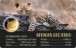 Pièce de monnaie en Or 3000 Francs g 0.031 (1/1000 oz) Millésime 2024 Gold Gift AFRICAN LEOPARD 1/1000