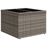 vidaXL Salon de jardin avec coussins 10 Pièces gris résine tressée