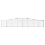 vidaXL Paniers à gabions arqués 4 Pièces 400x50x60/80 cm Fer galvanisé