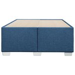 vidaXL Cadre de lit bleu 120x190 cm tissu