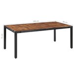 vidaXL Mobilier d'extérieur 9 Pièces Résine tressée et bois d'acacia Noir