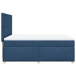 vidaXL Sommier à lattes de lit avec matelas Bleu 140x200 cm Tissu
