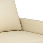 vidaXL Ensemble de canapés 3 Pièces avec coussins Crème Tissu
