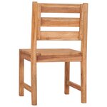 vidaXL Chaises de jardin lot de 6 Bois de teck solide