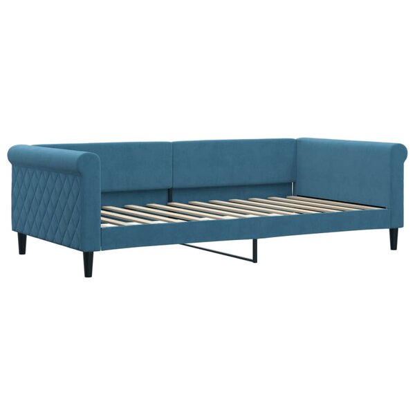 vidaXL Lit de repos bleu 100x200 cm velours